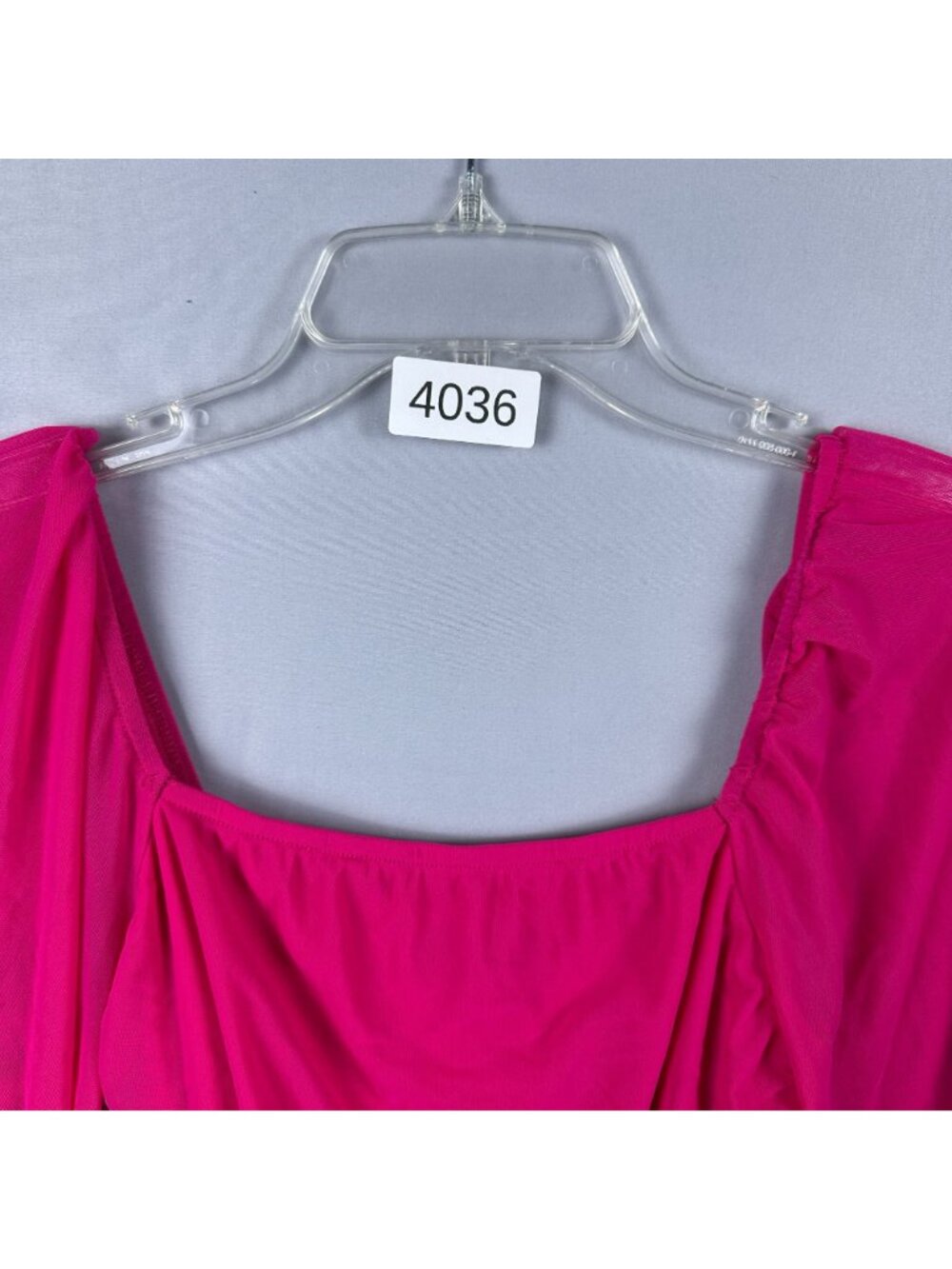 Fashion Womens Ruched Bodycon Mini Cocktail Dress Size M Puff Sleeve Hot Pink - Picture 14 of 14